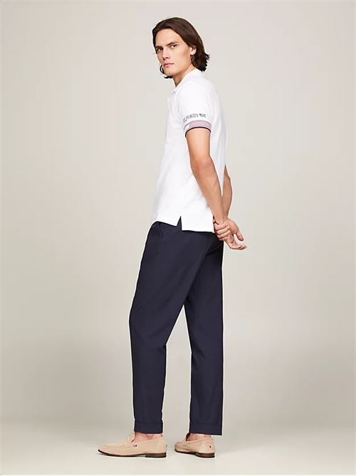 flag cuff slim polo TOMMY HILFIGER | MW0MW34780YBR